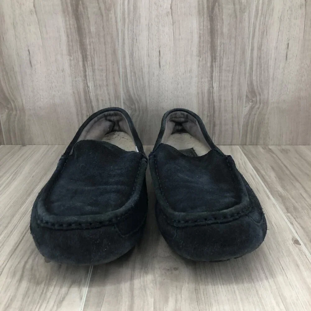 Ugg Slippers Mens 10 Alder Blue Suede Slip On Shoes